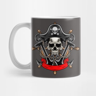 Anchor Skull Pirates Mug